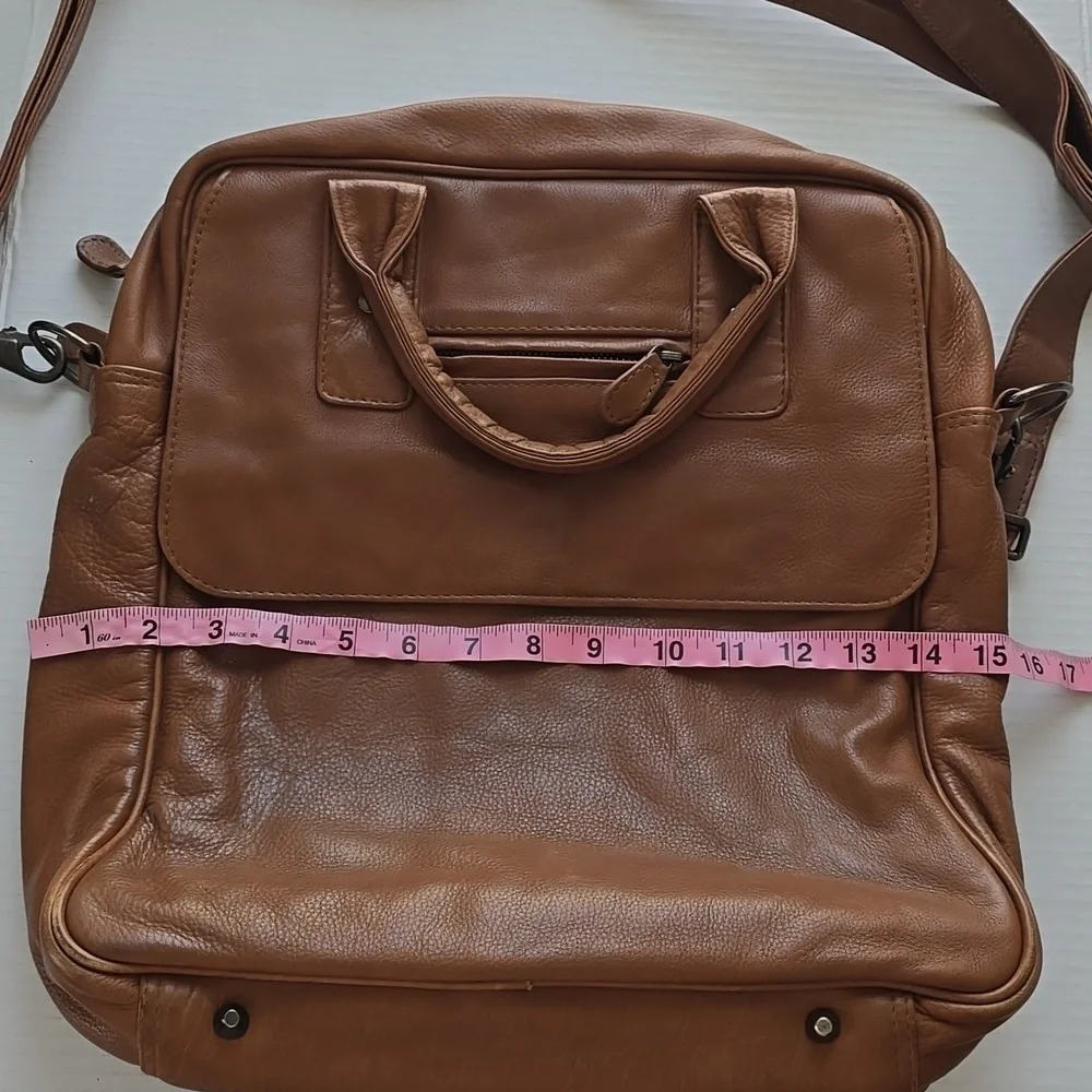 BRIEFING Creation Galleries Lafayette Brown/tan Cow Leather Bag